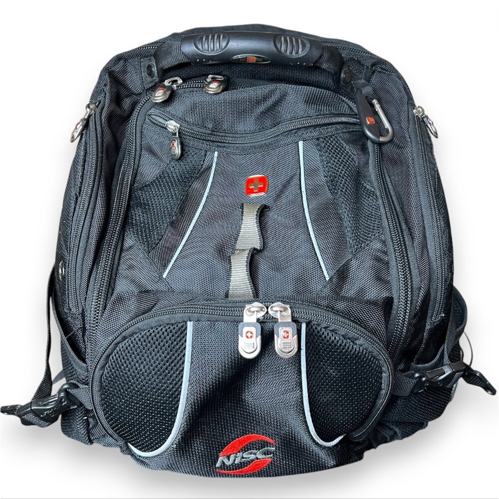 Wenger SwissGear Laptop Backpack Black‎ Travel School Bag Padded Computer NiSC